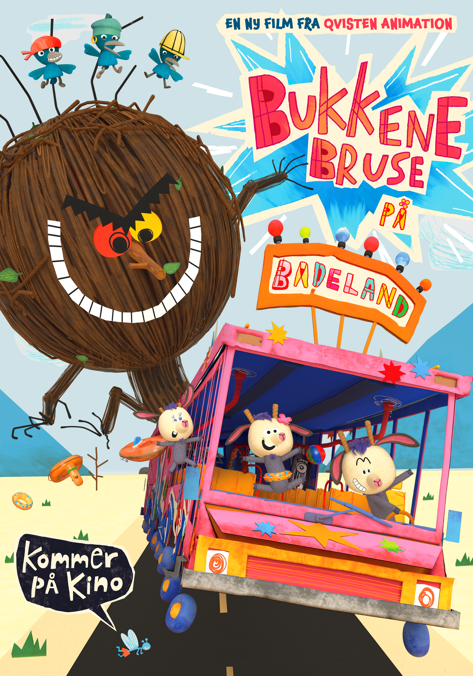 Kinoplakat for Bukkene Bruse på badeland