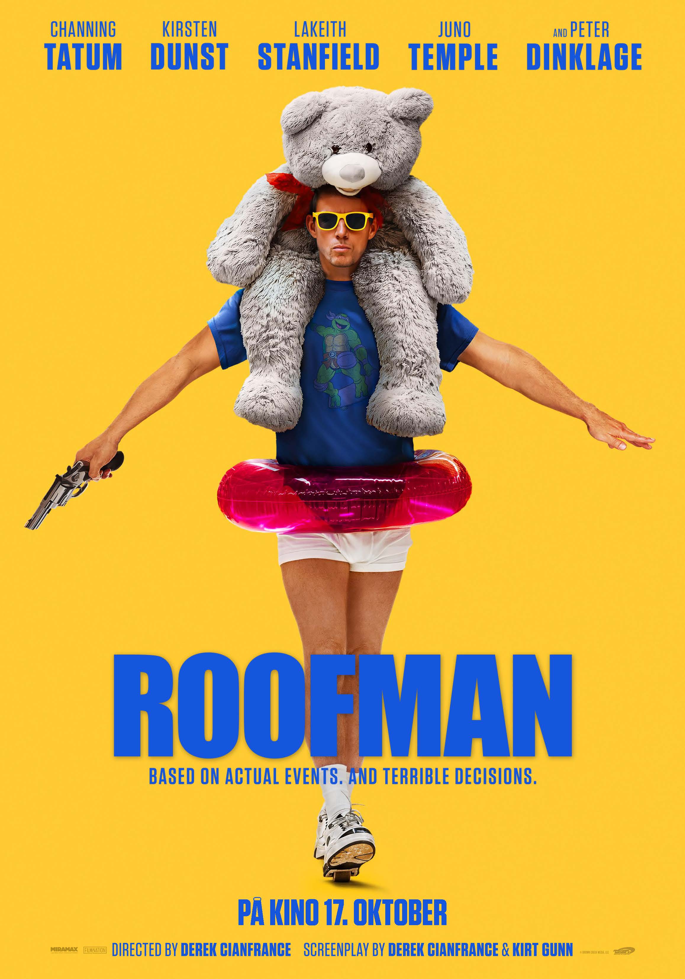 Kinoplakat for Roofman (Engelsk tale, Norsk tekst)