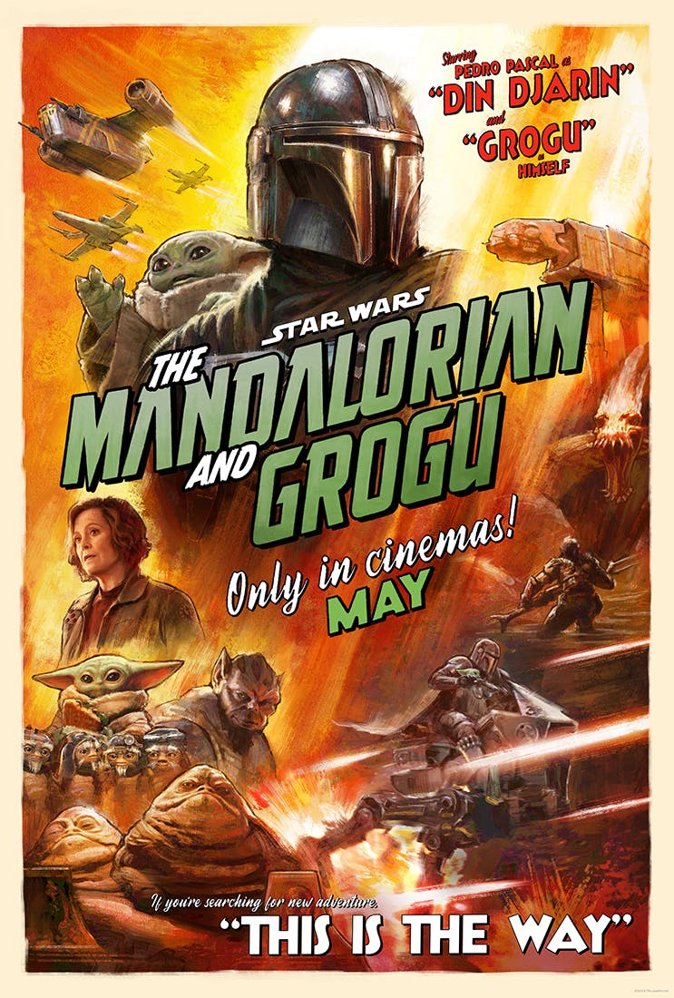 Kinoplakat for The Mandalorian and Grogu