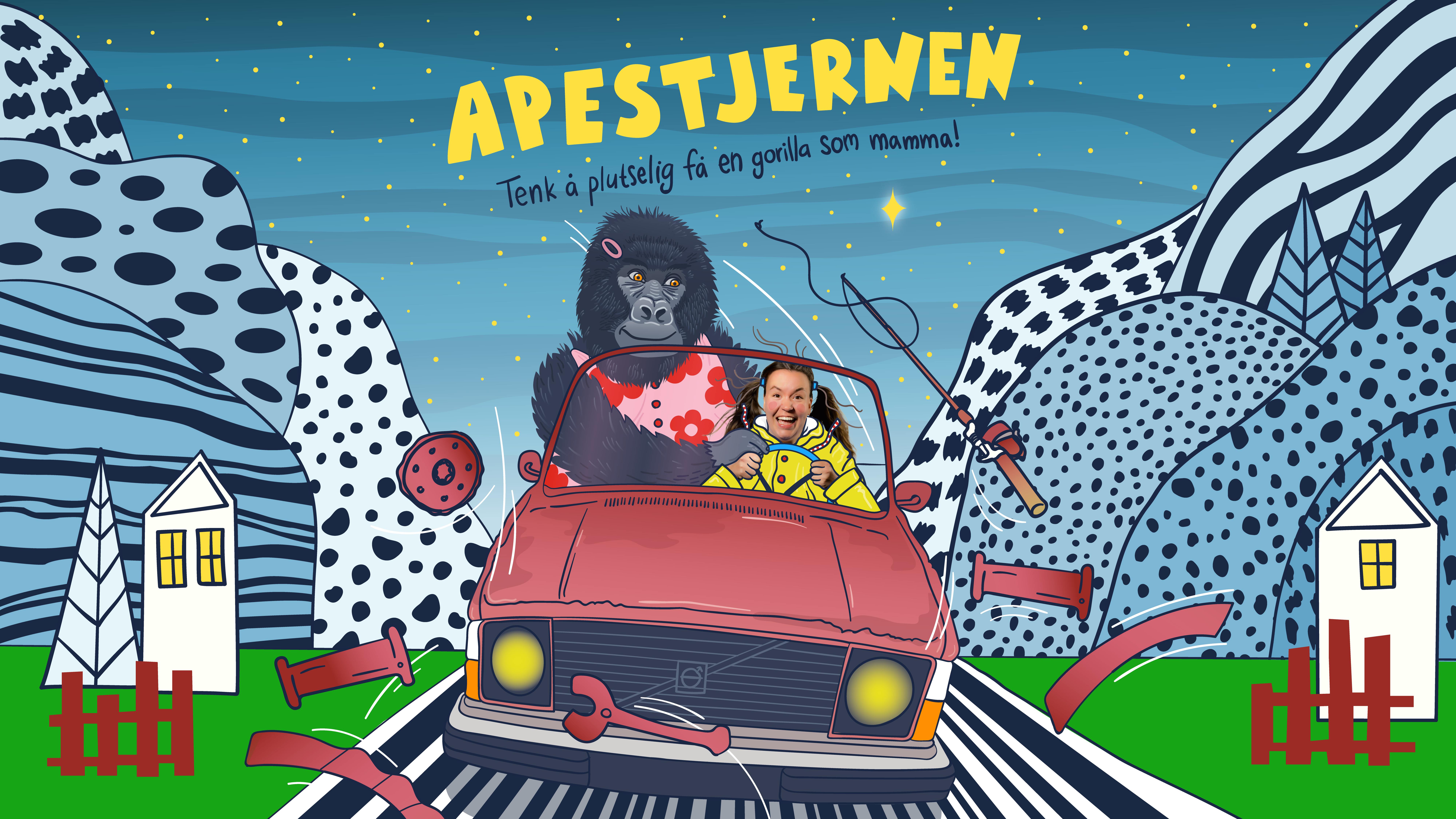 Plakat for Riksteatret: Apestjernen