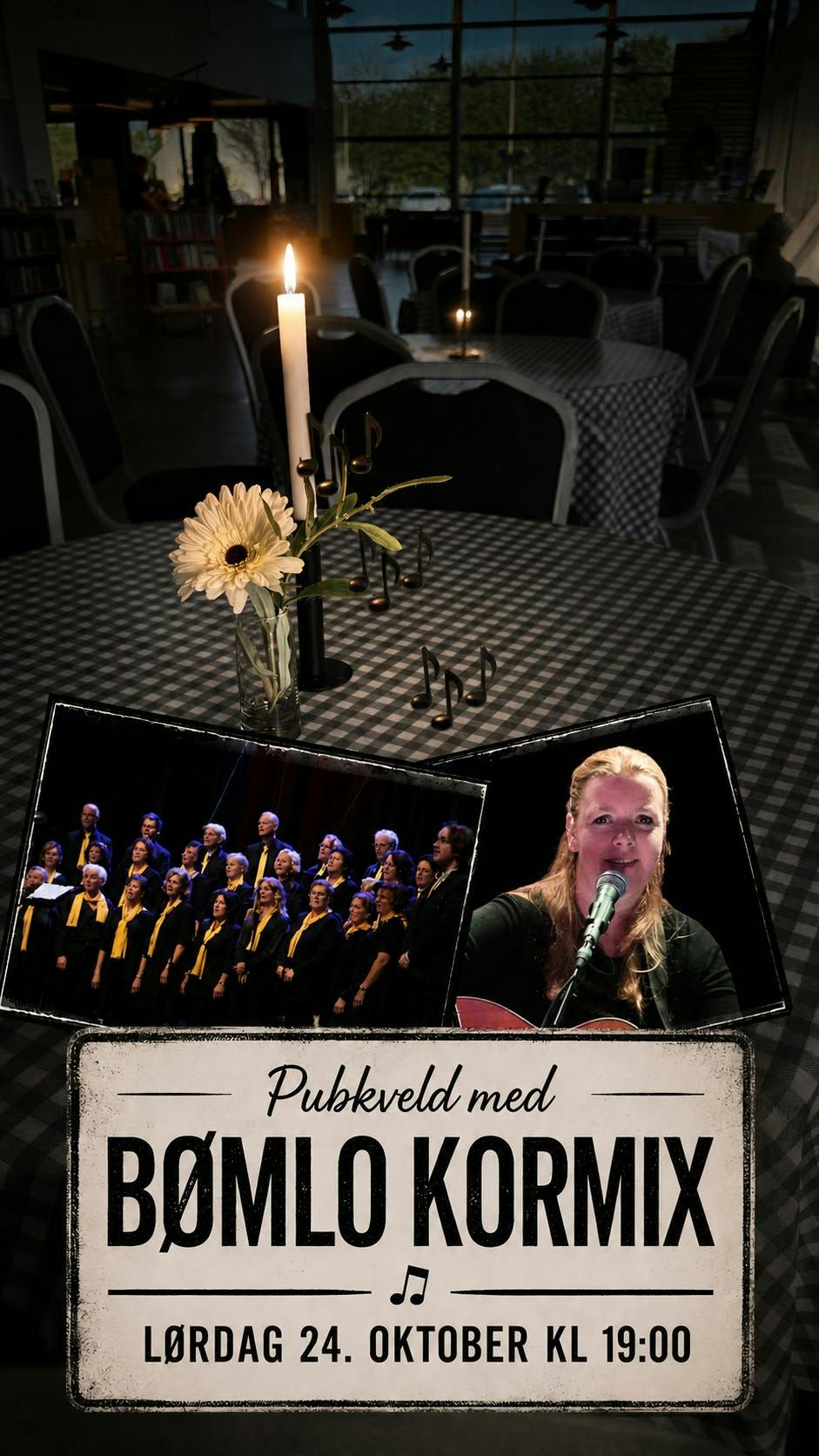 Plakat for Pubkveld med Bømlo kormix