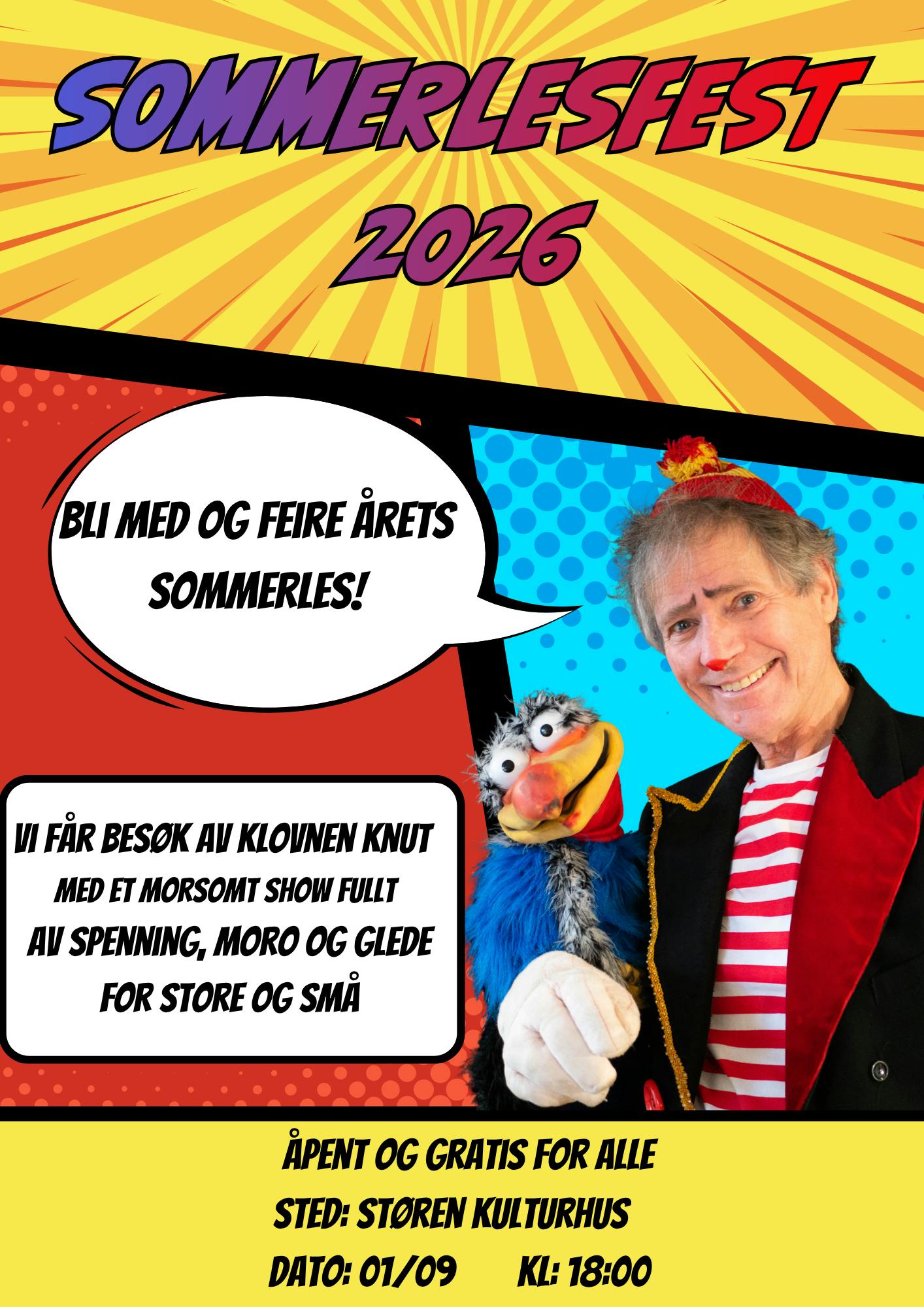 Sommerles-fest med kloven Knut