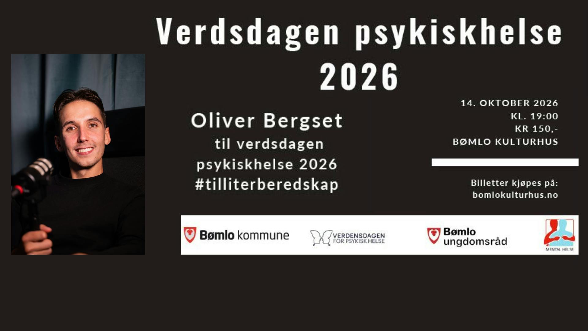 Plakat for Verdensdagen 2026: Oliver Bergset #hverhandlingteller