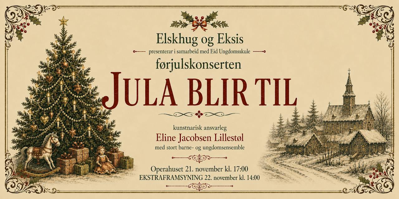 Plakat for Jula blir til - Ein Førjulskonsert
