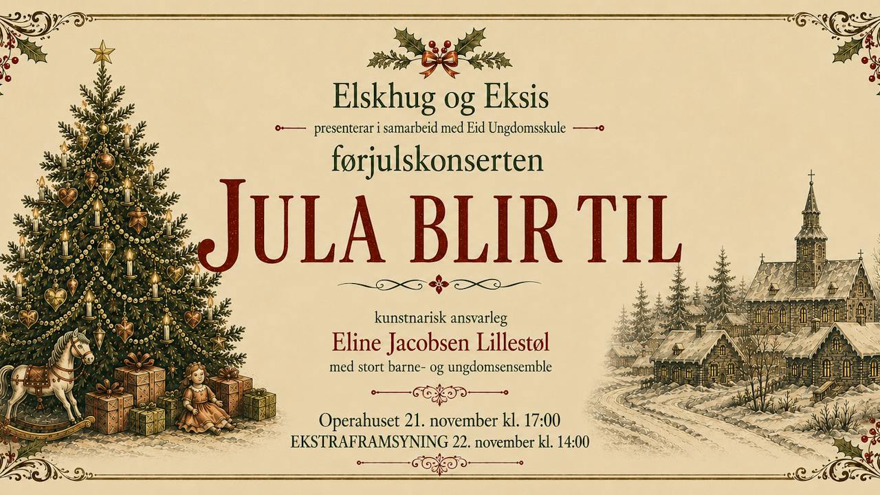 Plakat for Jula blir til - Ein Førjulskonsert
