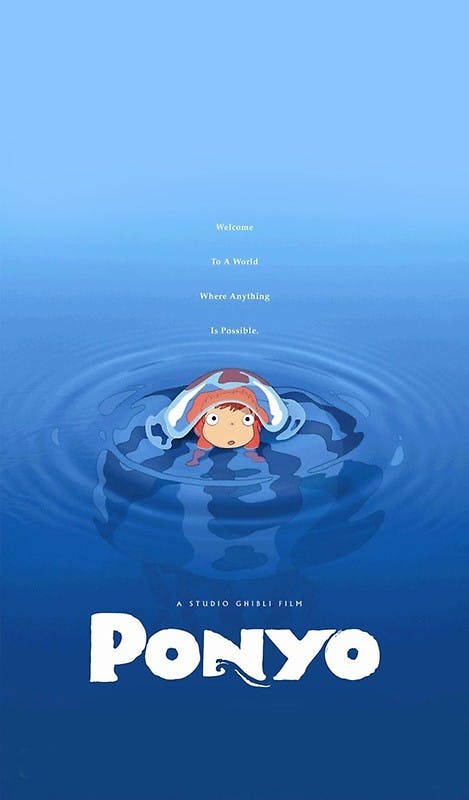 Ponyo på klippen ved havet (Original tale, Norsk tekst)